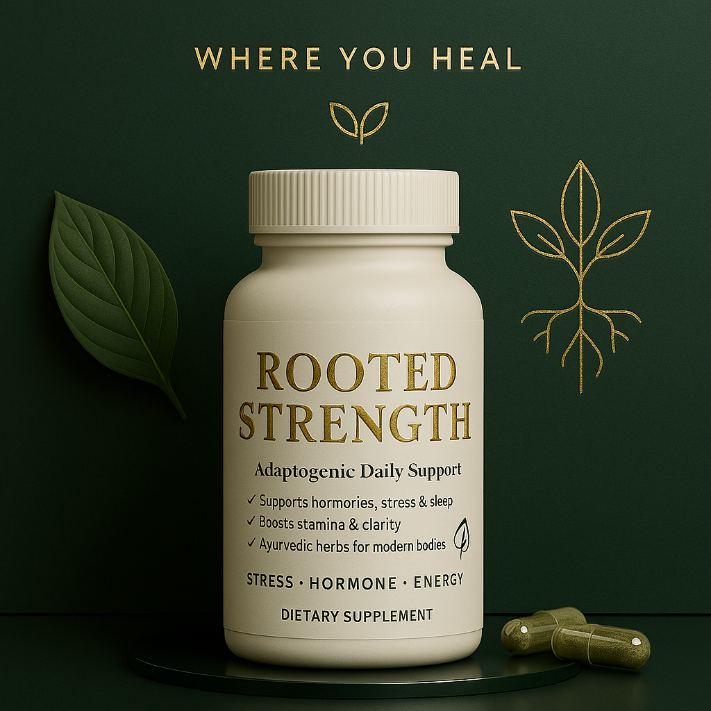Rooted Strength – Moringa & Asgand Nagori Capsules | Stress Relief, Hormone Support, Muscle & Memory Care